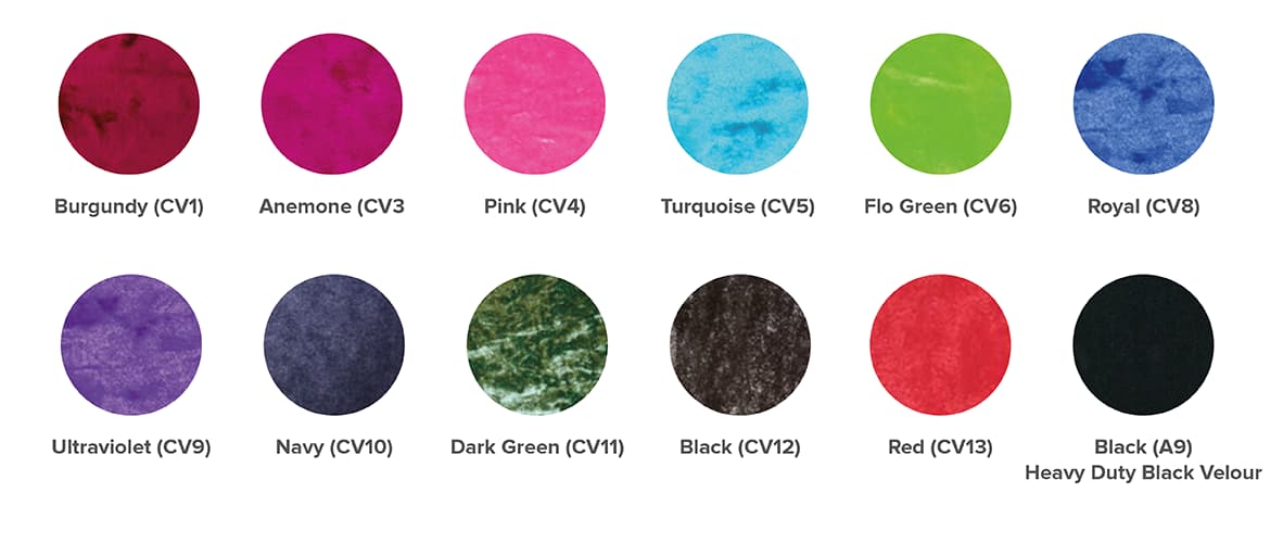 Crushed Velour Fabric Swatches